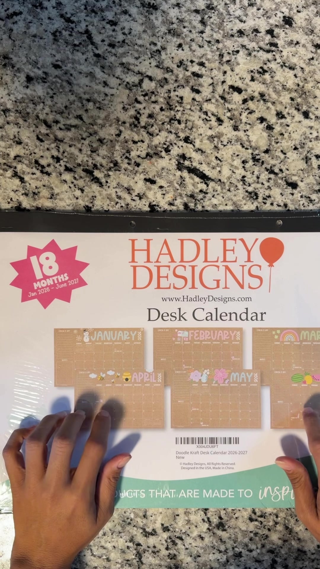 TikTok post by @mortiz328 for Hadley Designs. Caption reads: @Hadley Designs #calander #planner #busymom [...].