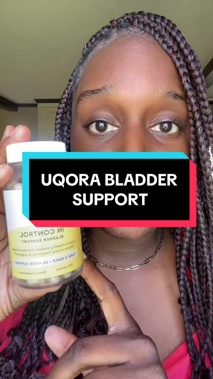 TikTok post by @santana_speaks for Uqora. Caption reads: [...] hormonal changes, or bladder irritation…....