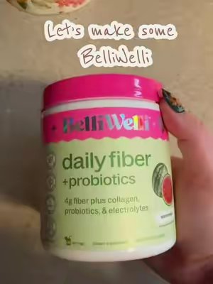 TikTok post by @healthygirlloading for BelliWelli. Caption reads: I love this product @BelliWelli so refreshing and....