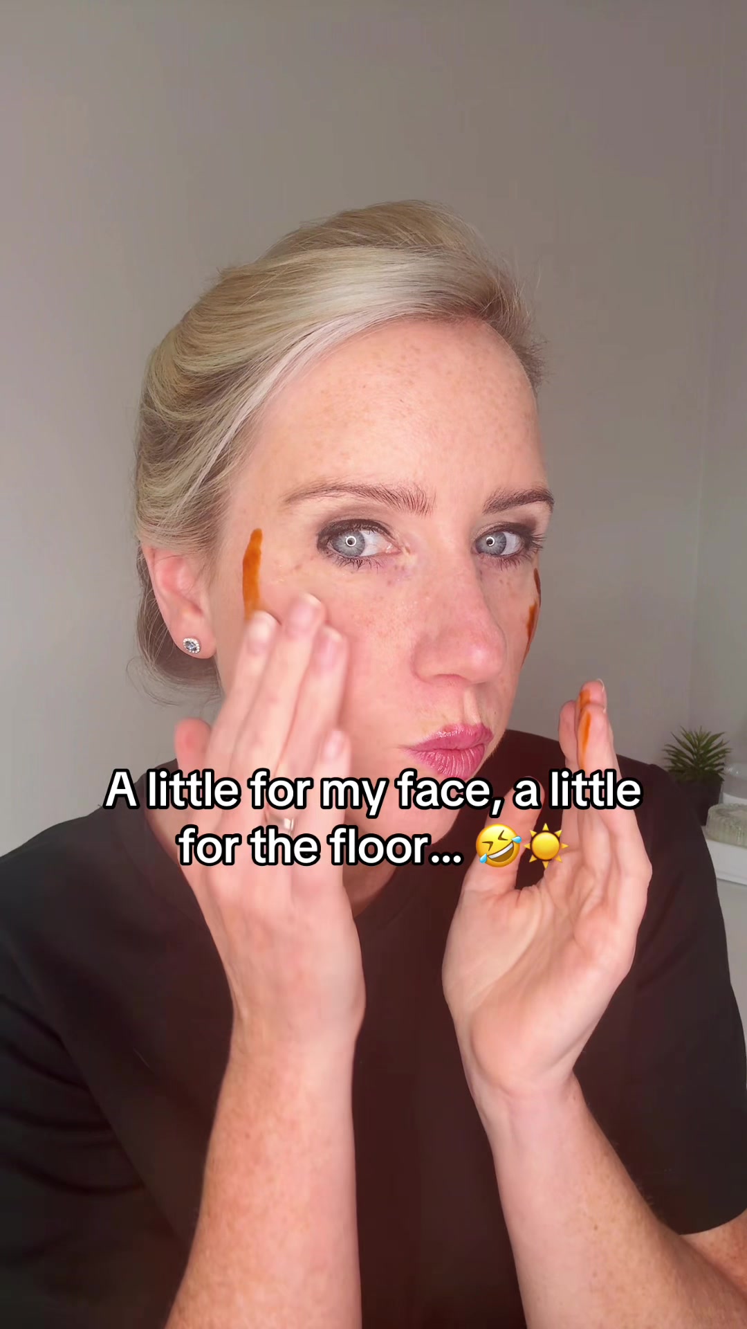TikTok post by @melsyx3 for Peaches & Cream. Caption reads: [...] #GlowySkin #SunKissedGlow #fyp @Peaches &....