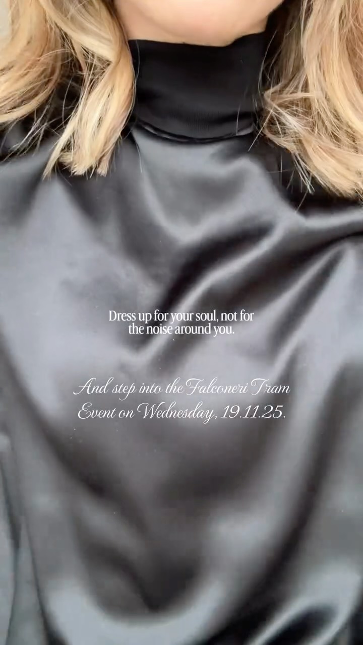 Instagram post by @noemi.rubino_ for Falconeri. Caption reads: When you wear it for your soul, you can just go....