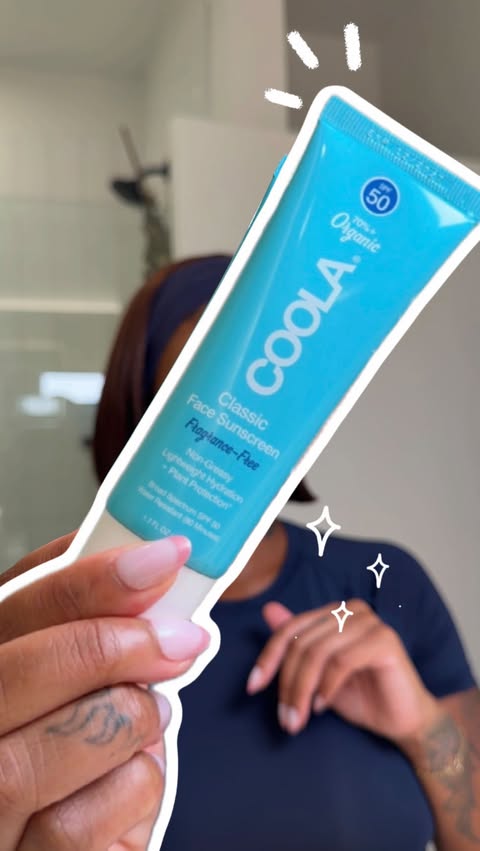 Instagram post by @kylashaii for COOLA. Caption reads: [...] in this sun without sunscreen!? 🧴☀️ Add....