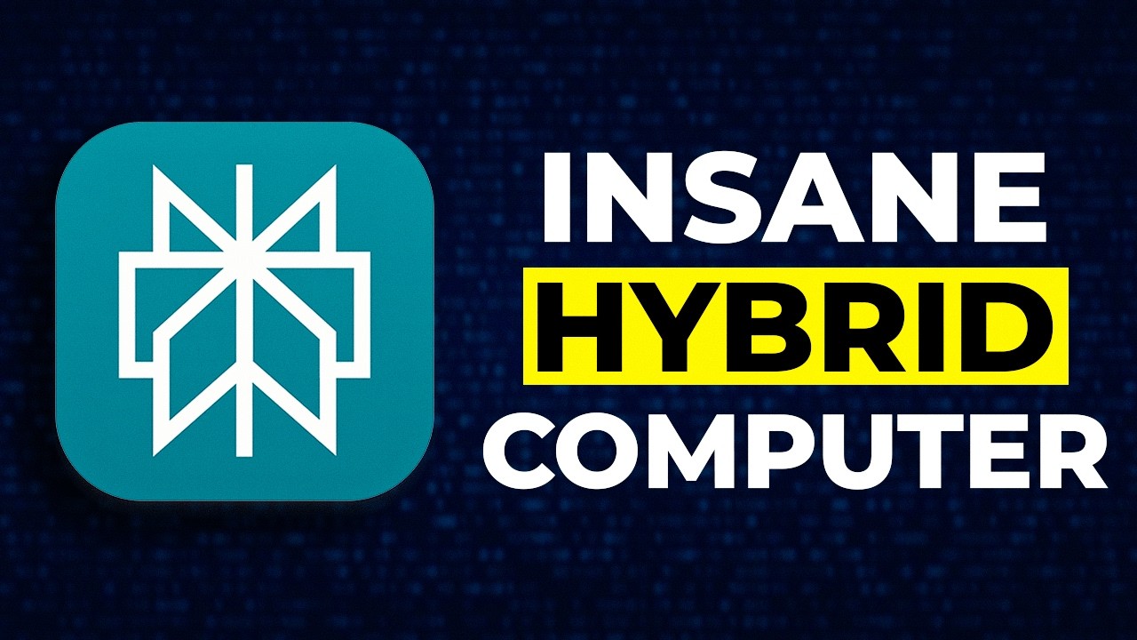 YouTube post by @TechWithTim for Hostinger. Caption reads: Local AI + Cloud AI Is INSANE - Hybrid Computer....