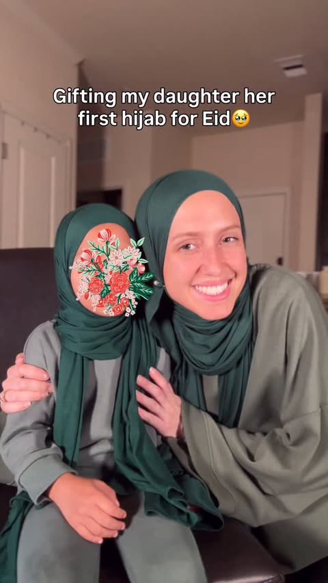 Instagram post by @natashaa_michelle for VOILE CHIC. Caption reads: [...] gift🥹 Mommy and Me hijab sets from....