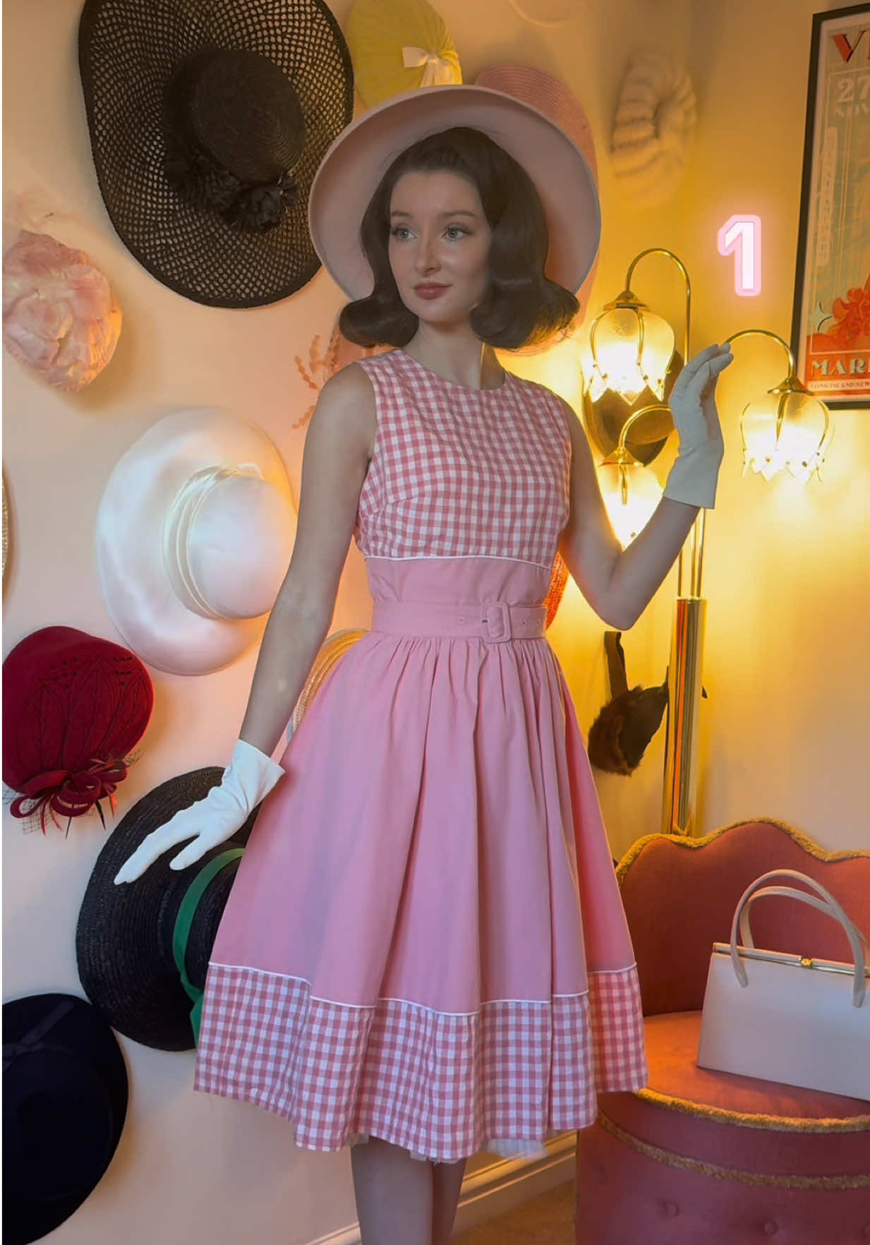 TikTok post by @brookevintage for Retro Stage. Caption reads: 1,2 or 3?✨ @RETRO STAGE SHOP haul! Use my code....