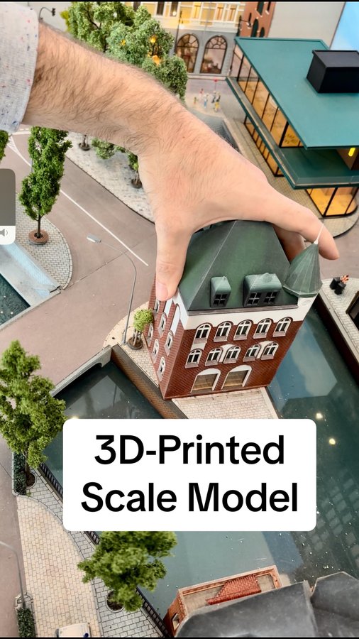 Instagram post by @miniscalestudio for HOZO Design. Caption reads: [...] #miniature #minifigures #modelcars....