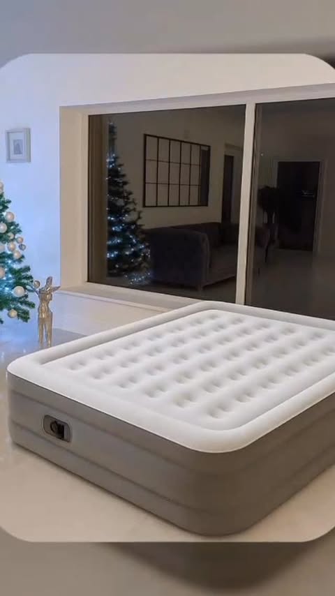 Instagram post by @michelleandmine for Wowcher. Caption reads: [...] the night? Ad This blow up bed from @wowcher....