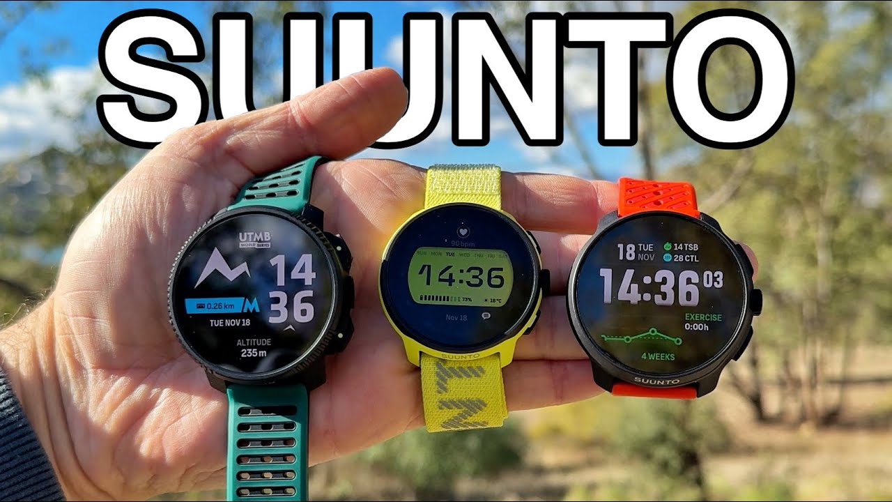 YouTube post by @RedskullPro for Suunto. Caption reads: New SUUNTO Watches! Vertical 2, Race 2, RUN.