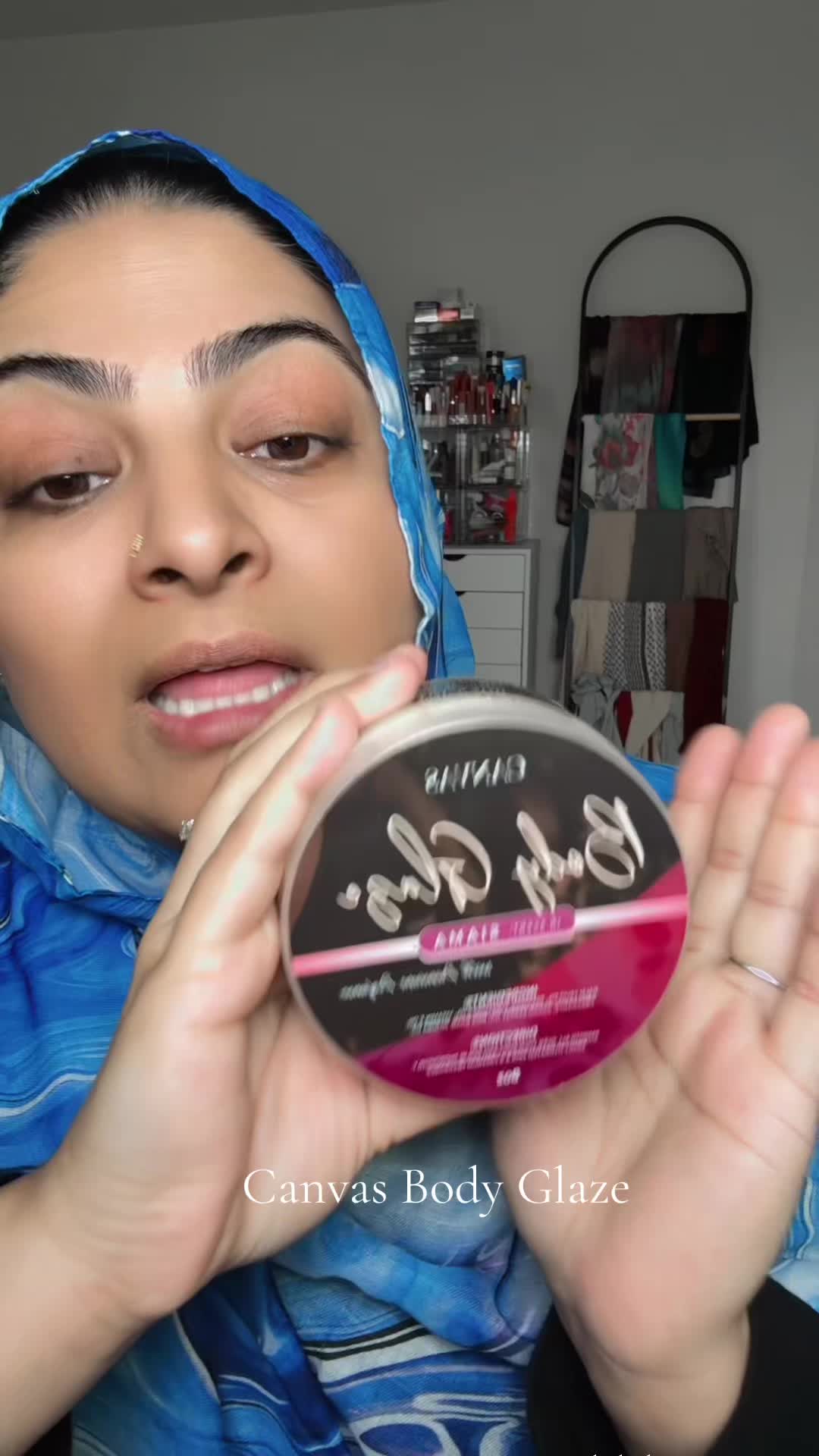 TikTok post by @maryaamkhaan.beauty for Canvas Beauty Brand. Caption reads: [...] smooth, glossy, and healthy ✨@CANVAS BEAUTY....