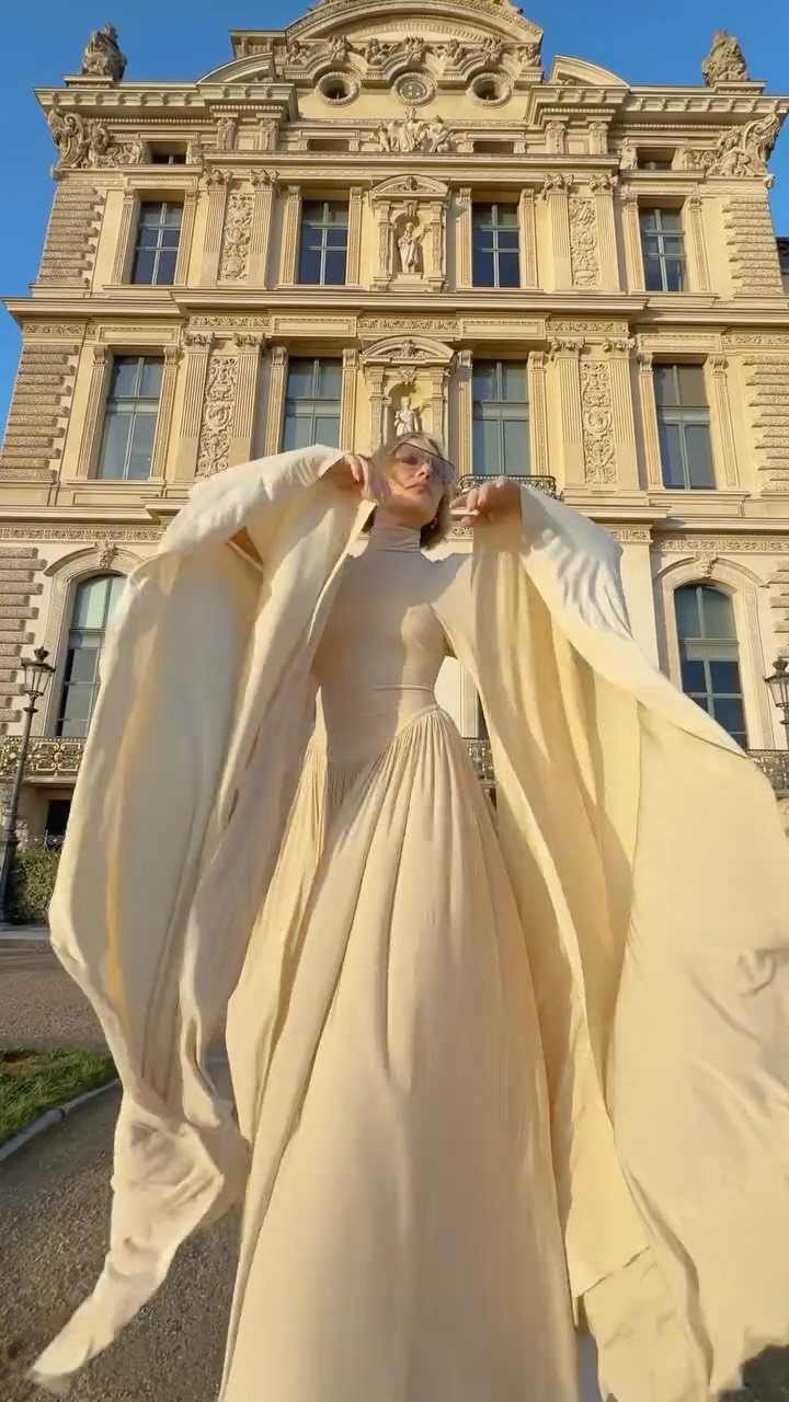 Instagram post by @violetgrace_ for ZIMMERMANN. Caption reads: [...] moment in the 1st arrondissement @zimmermann....