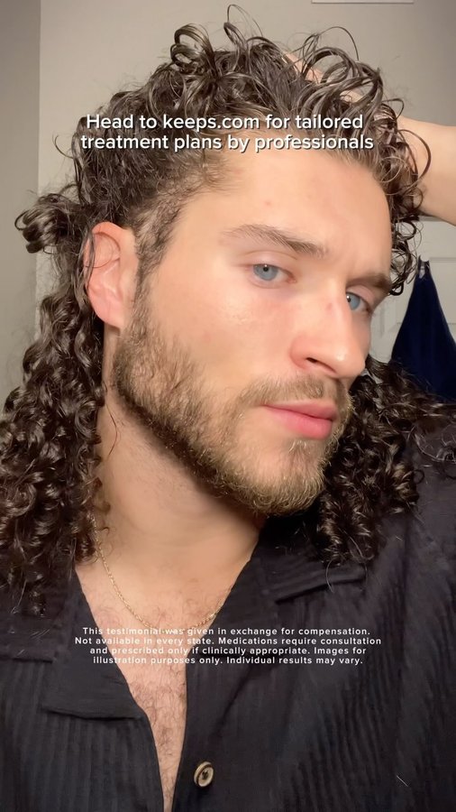 Instagram post by @christian_birkenberger for Keeps. Caption reads: Keep your hair with @keeps 
•
#ad #keepspartner....