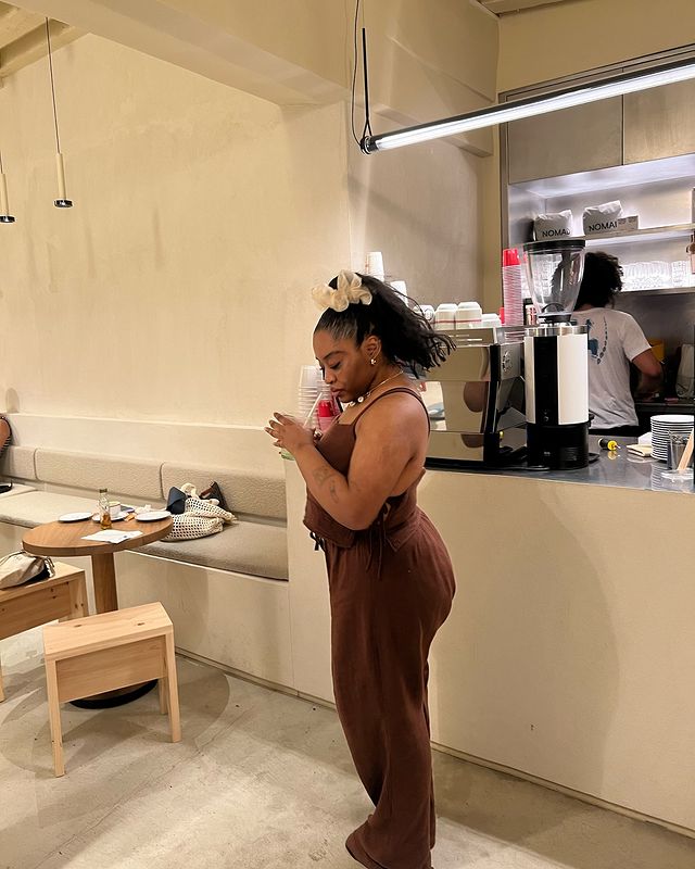 Instagram post by @c.ava.li for Pimkie. Caption reads: coffee date 💌 @pimkie 
•
•
* Collaboration....