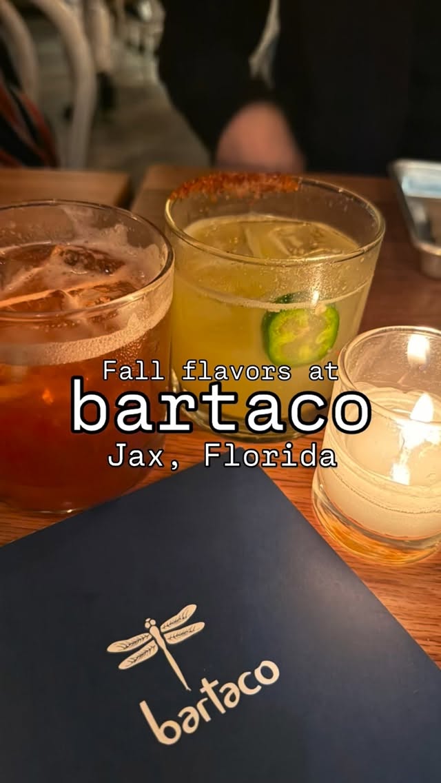 Instagram post by @miholovestoeat for bartaco. Caption reads: Fall in love with @bartacolife 's Fall menu 🍂🍁....