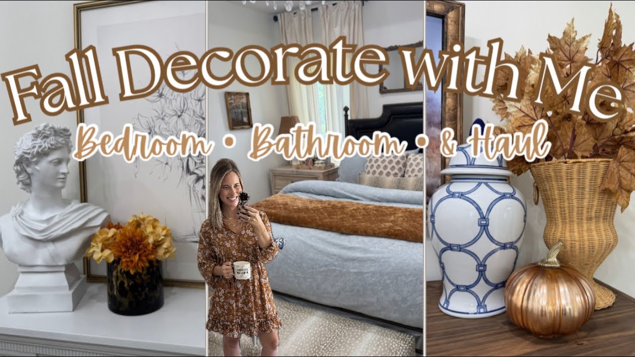 YouTube post by @simplylakelace5011 for Young Living. Caption reads: Fall Home Decor 2025 🍂 | Cozy Bedroom & Bathroom....