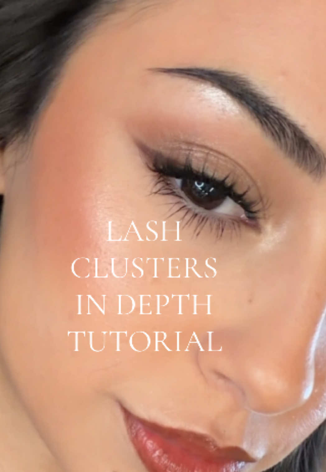 TikTok post by @stephaniecood for VAOFFICE. Caption reads: me and lash clusters like dis🤞🏼#lashes....