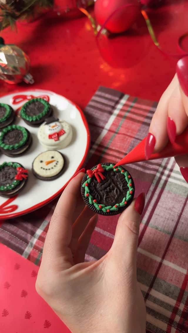 Instagram post by @downtowndoughto for OREO. Caption reads: #ad Holiday Magic starts with OREO - the simplest....
