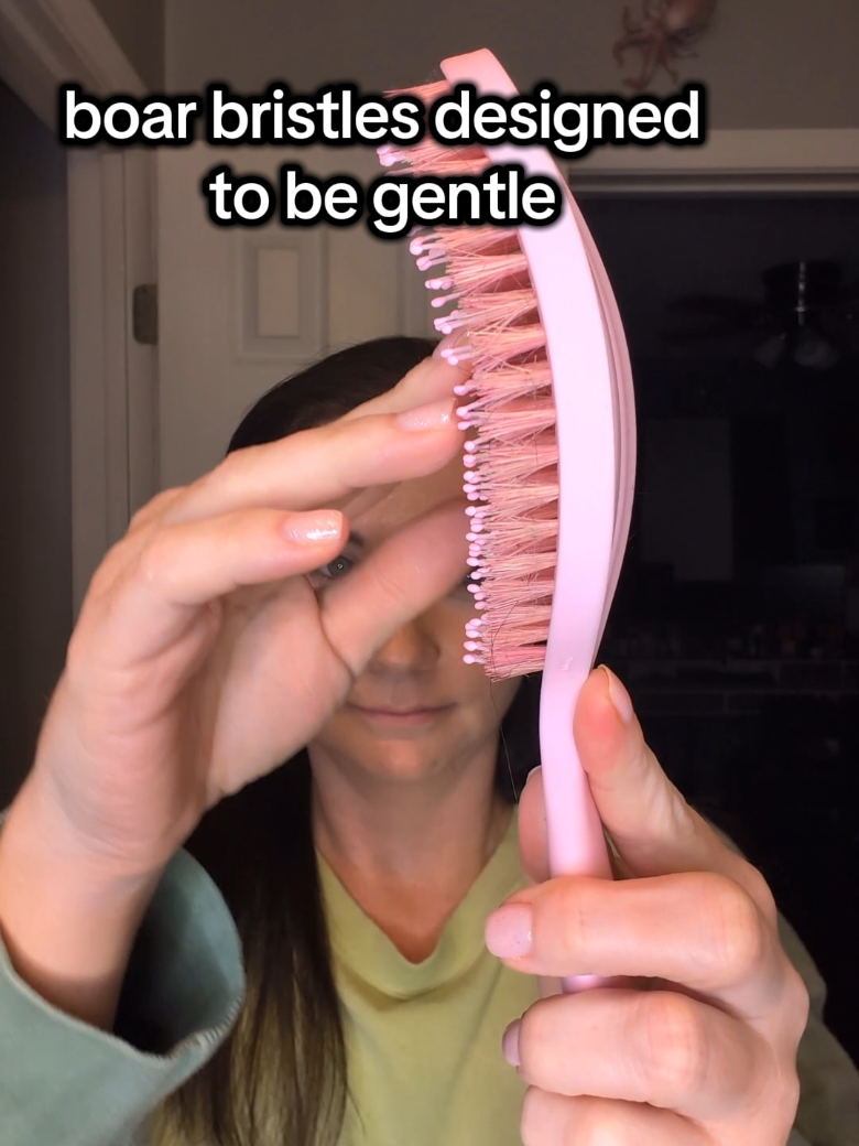 TikTok post by @allyson.dunn for Cocomint Beauty. Caption reads: This brush from @cocomintbeauty is gentle, but....
