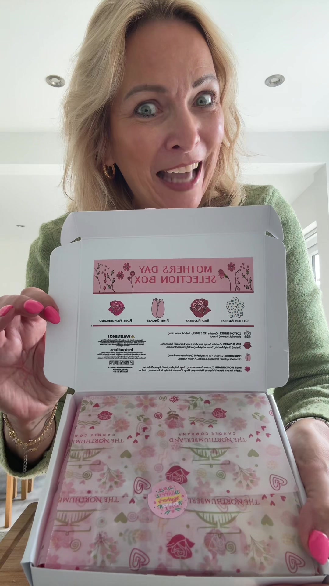 TikTok post by @wendyg_official for The Northumberland Candle Company. Caption reads: Mothers Day wax melt selection box from....