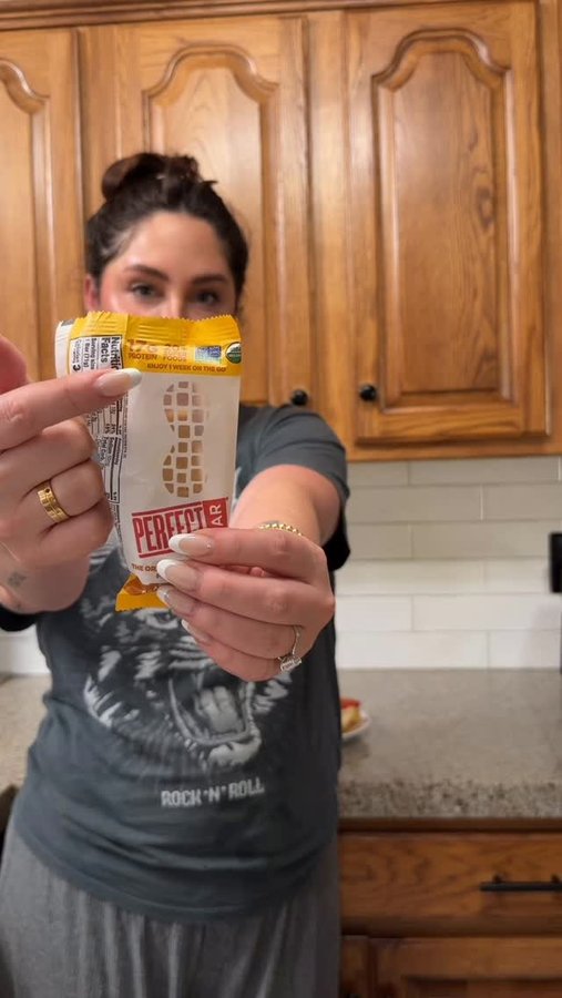 Instagram post by @katiesantry for Perfect Bar. Caption reads: If you’re looking for your new favorite protein....