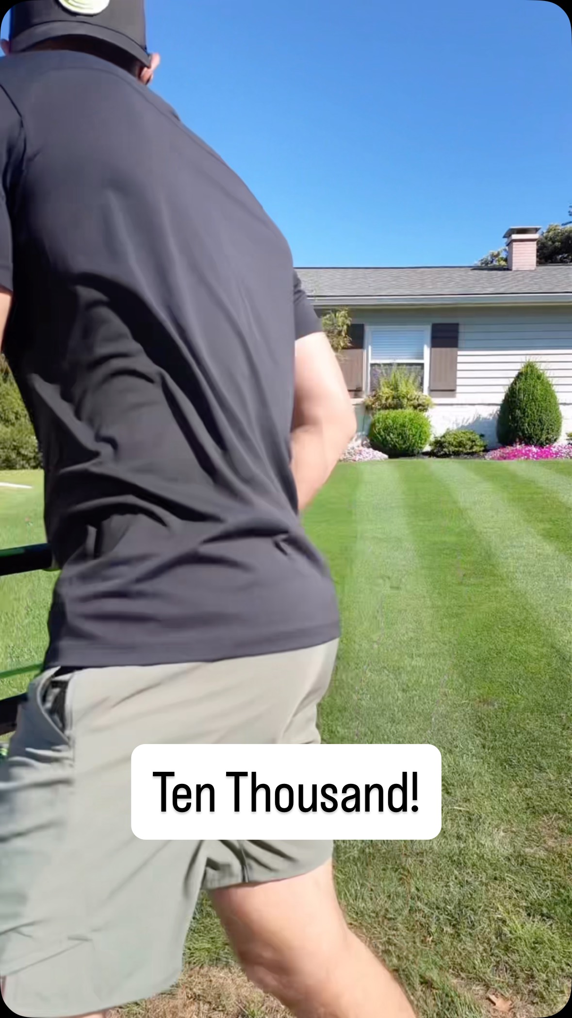 Instagram post by @rootedlawnco for ISOtunes. Caption reads: Yard work and the gym are two huge parts of my....