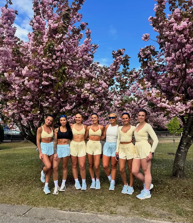 Instagram post by @emilywelsby__ for MP Activewear. Caption reads: [...] launch of @hollyb_fitness x @mpactivewear....