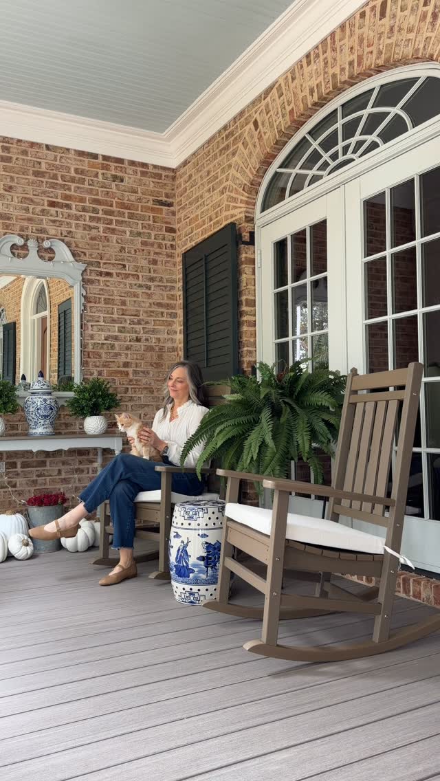 Instagram post by @oursouthernhome for Polywood. Caption reads: [...] to enjoy the outdoors, and our new @polywood....