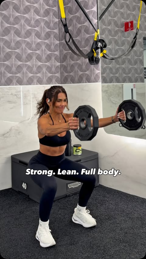 Instagram post by @fernandashaw_ for C4 Energy. Caption reads: FULL BODY- PLATES ONLY💪🏼🔥
Full-body workout....