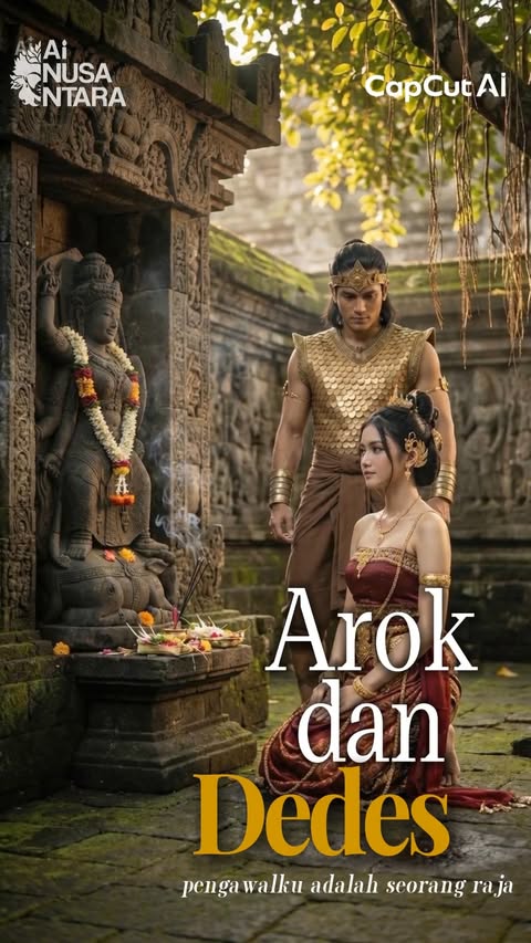 Instagram post by @ainusantara for CapCut. Caption reads: [...] kini begitu mudah. . AI Powered by :....