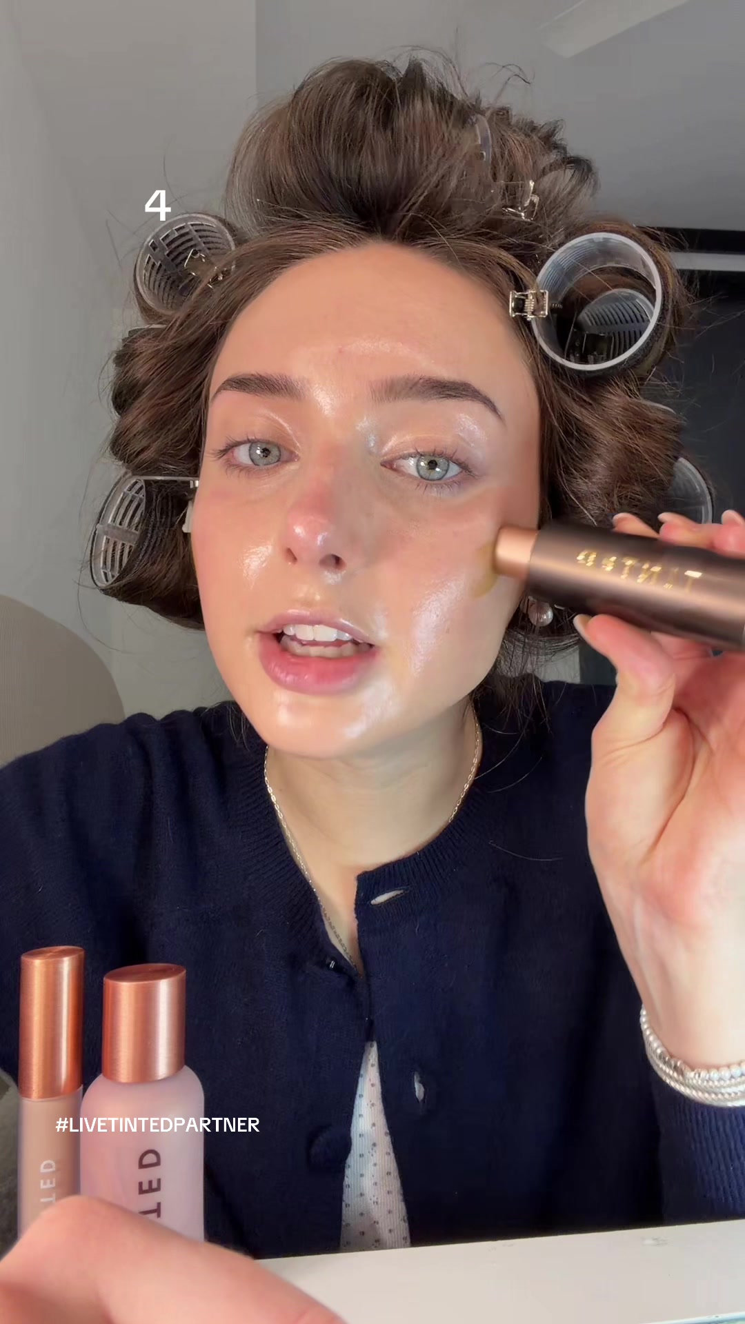 TikTok post by @morganmcguirept2 for LIVE TINTED. Caption reads: Been loving this routine! Comment “NEED” for me to....