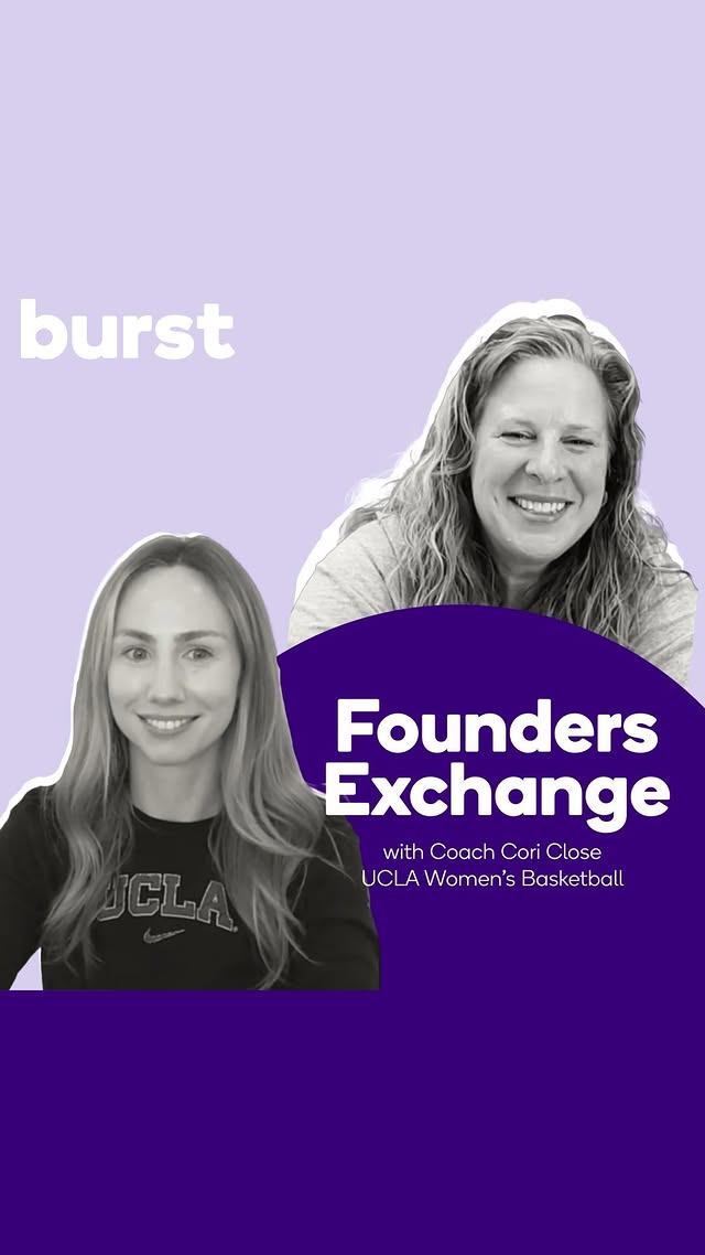 Instagram post by @coachcoriclose for Burst Oral Care. Caption reads: We are incredibly excited to celebrate....