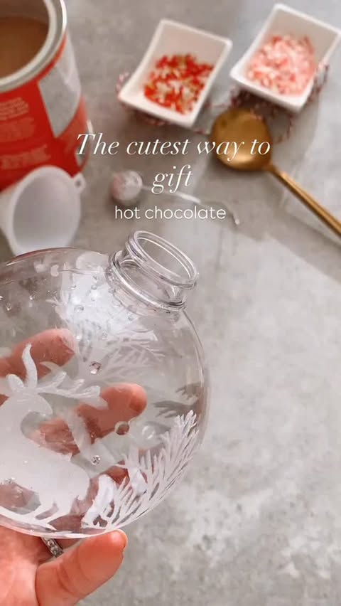 Instagram post by @simplystyledinspo for Tim Hortons. Caption reads: I love using ornaments to gift things like these....