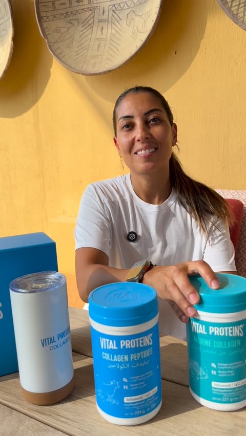 Instagram post by @lojainalrefae for Vital Proteins. Caption reads: Strong joints = better workouts 🔁 Vital Proteins....