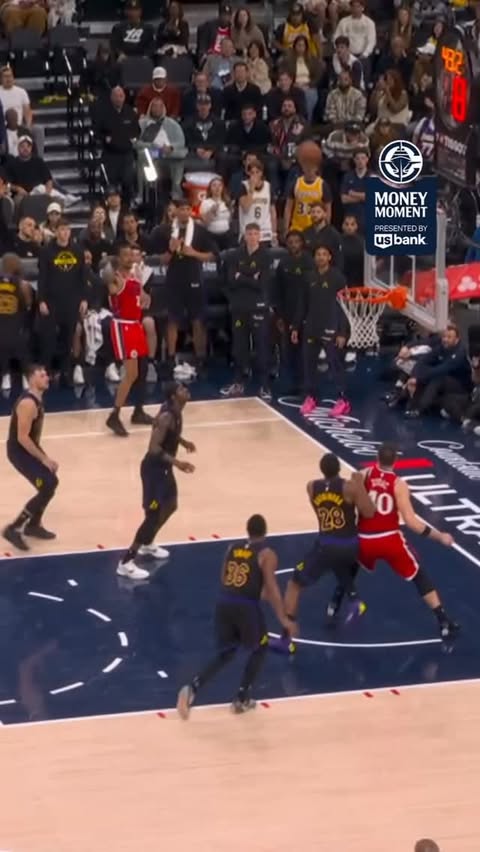 Instagram post by @laclippers for US Bank. Caption reads: This is absolute cinema, @nbaonprime 😭🎯.