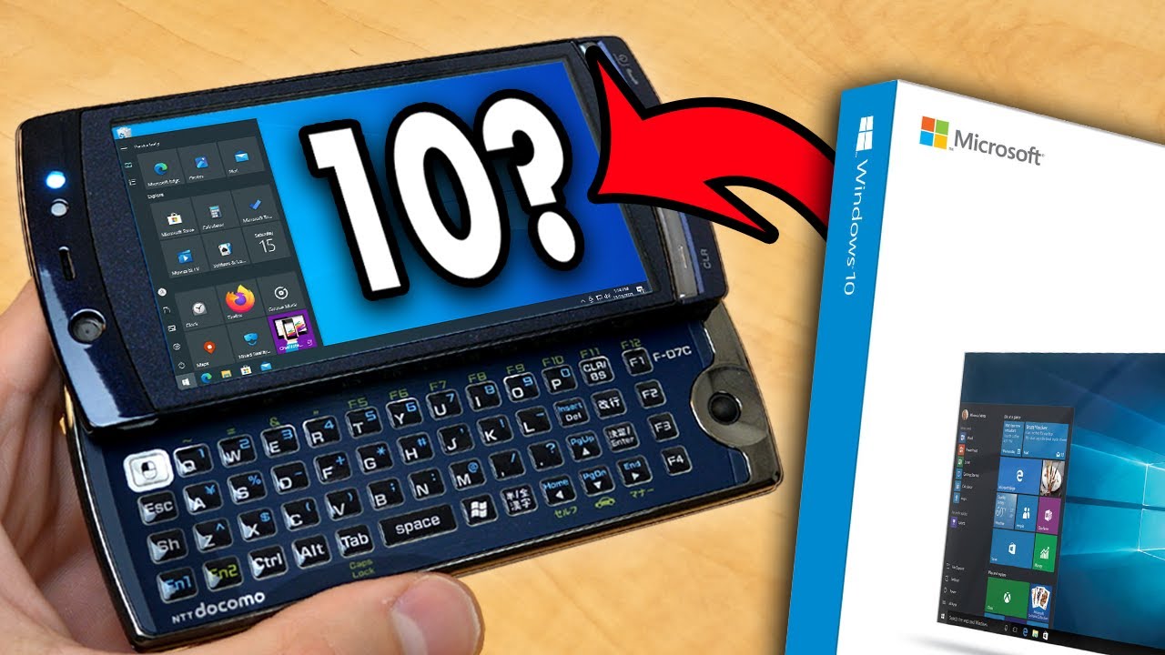 YouTube post by @MichaelMJD for Surfshark. Caption reads: Can We Upgrade the Windows 7 Phone?.