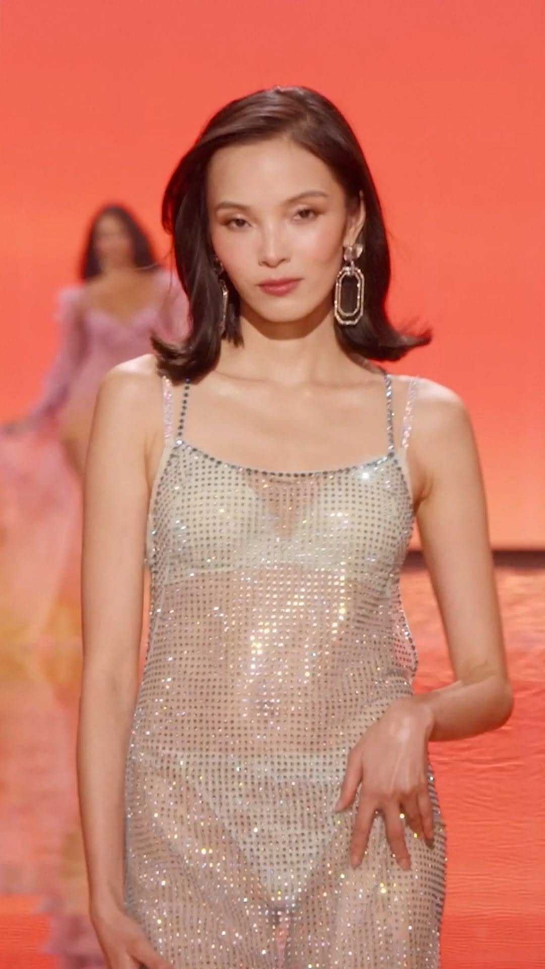 Instagram post by @jujujuxiaowen for Victoria's Secret. Caption reads: Stepping into a new week with @jujujuxiaowen's....