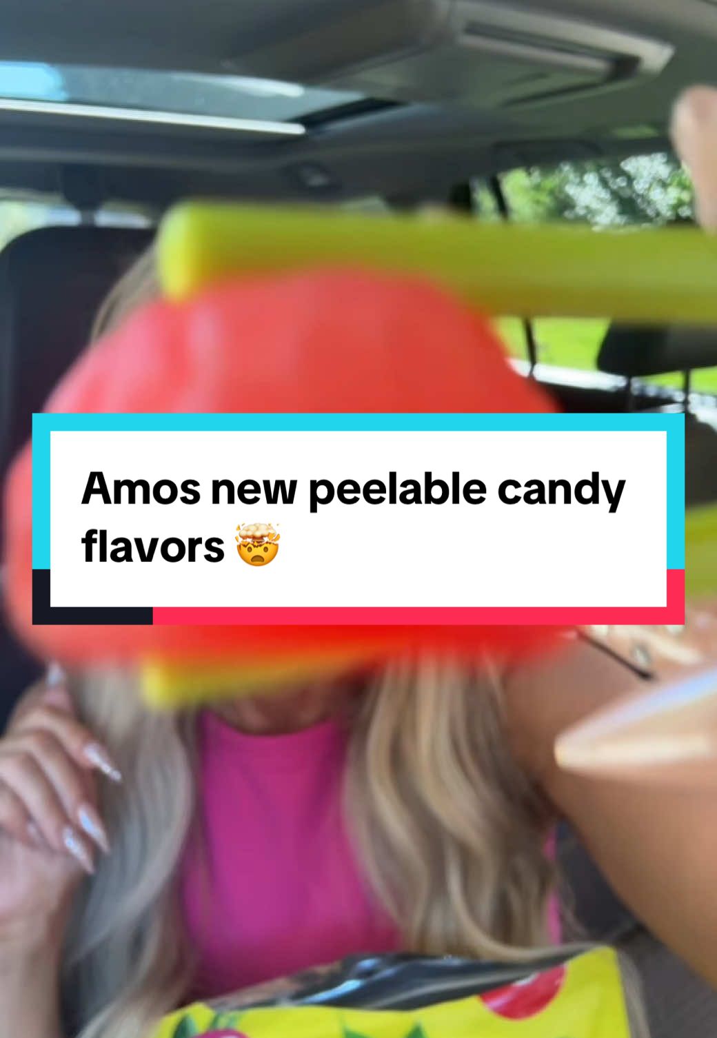 TikTok post by @charlies1stopshop for Amos Sweets. Caption reads: [...] candy! Snack therapy in a wrapper! @Amos....