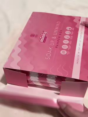 TikTok post by @cleanaway20 for Minky Homecare. Caption reads: That one self care box we need by @Minky Homecare....