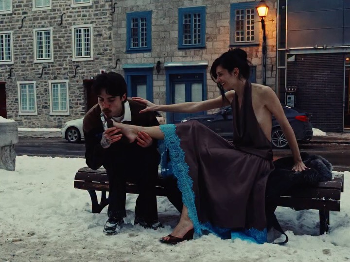 Instagram post by @reneeebeller for STAUD. Caption reads: leave the party early @staud.clothing.