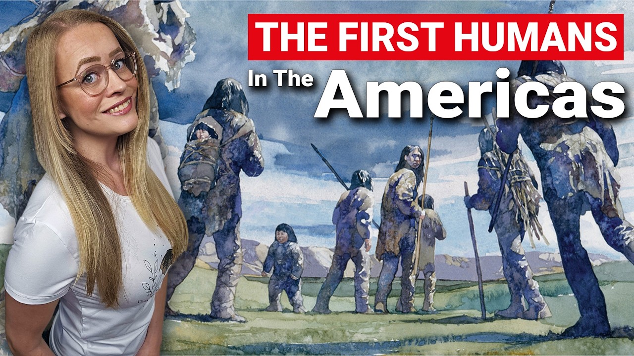 YouTube post by @HistoryWithKayleigh for NATURE. Caption reads: When Did The FIRST Humans Reach The Americas?.