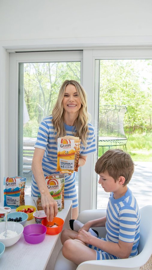 Instagram post by @kristinmcgee for Grandy Organics. Caption reads: My boys and I love to use @grandyorganics to make....