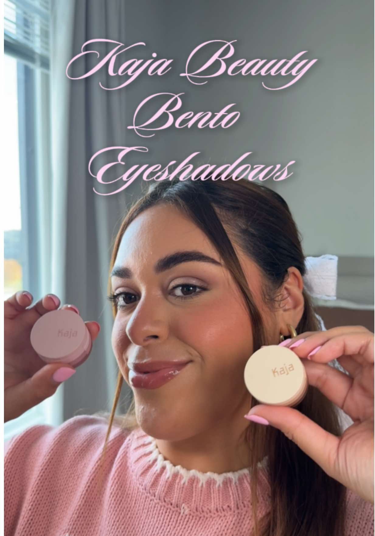 TikTok post by @cozywith.lili for Kaja Beauty. Caption reads: For anyone who hates carrying a million palettes -....