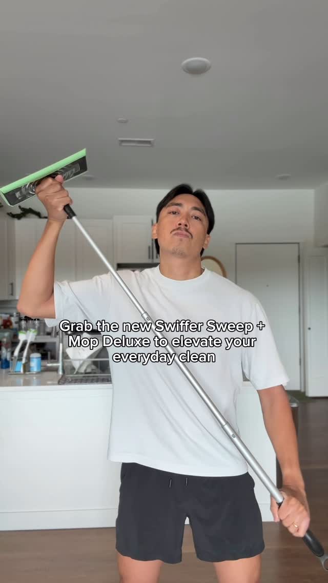 Instagram post by @pokemonmasterzo for Swiffer. Caption reads: #Ad #SwifferPartner Gotta use the new @swiffer....