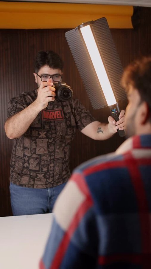 Instagram post by @the.photography.blogger for Digitek. Caption reads: Cinematic lighting in video using the Digitek (DSL....