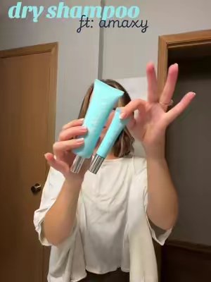 TikTok post by @hannah.steimer for Amaxy Beauty. Caption reads: plz tell me you are kidding… this product is amaz!....