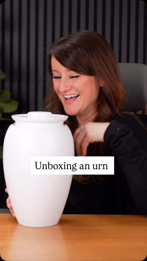 Instagram post by @jennaezarik for Liquid Death. Caption reads: [...] unboxing 😂 Spotify collaborated with liquid....