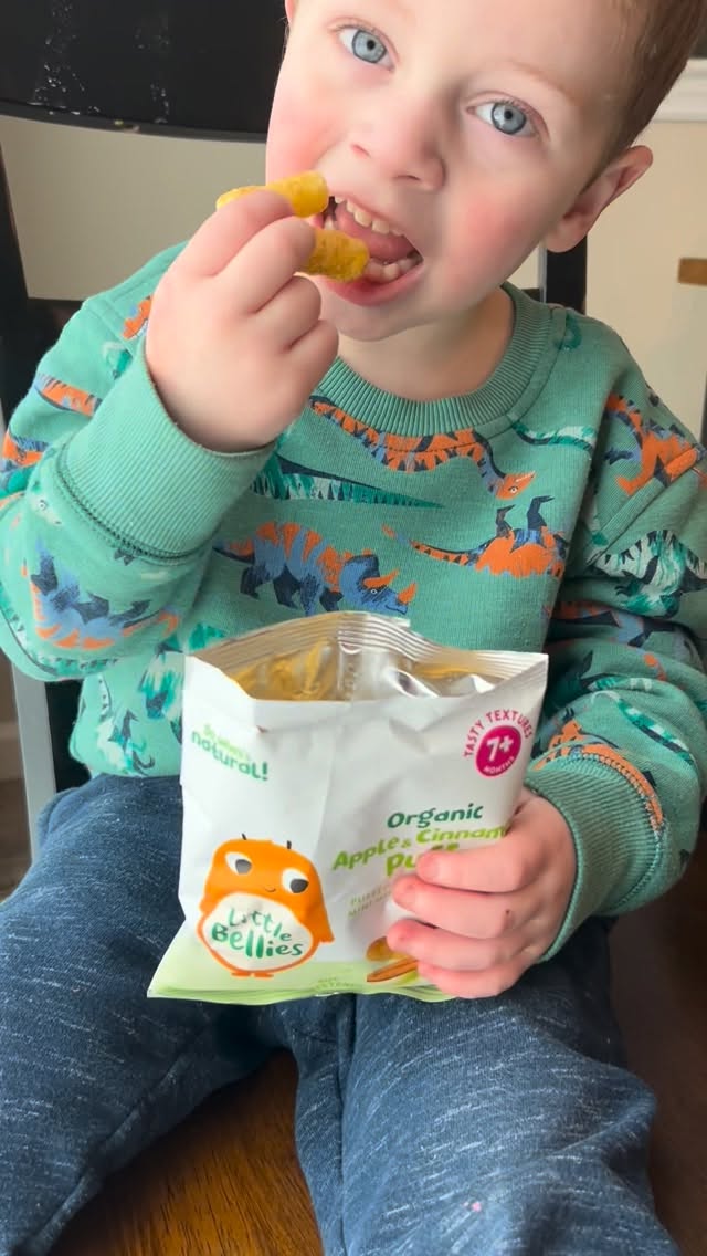 Instagram post by @kristina_vega_ for Little Bellies. Caption reads: Snack time made better with @littlebellies With....
