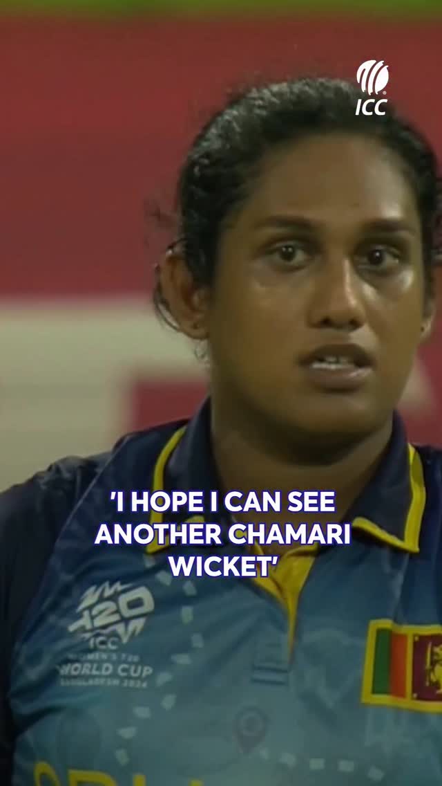 Instagram post by @officialslc for ICC T20 World Cup. Caption reads: Can always count on Chamari Athapaththu....