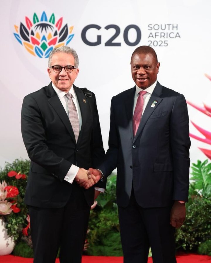 Instagram post by @khaled.elenany for UNESCO. Caption reads: At the invitation of President @cyrilramaphosa,....