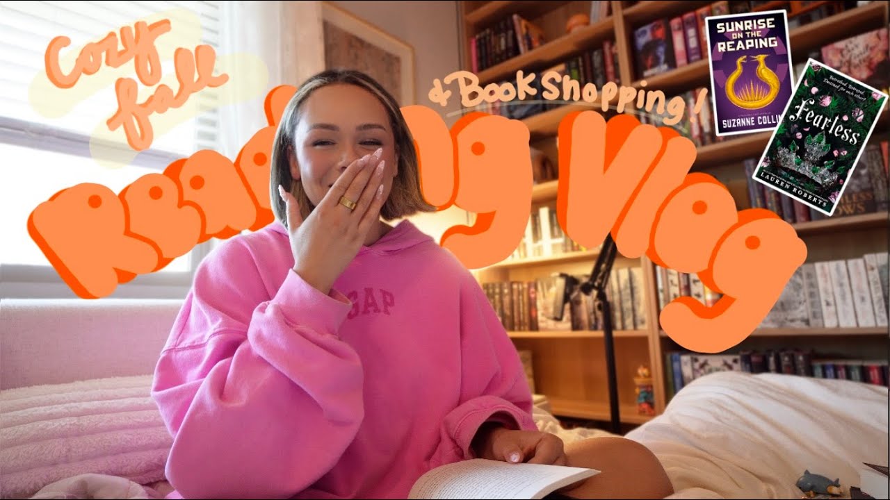 YouTube post by @haljones for Strapsicle. Caption reads: cozy fall reading vlog ⭐️🍂 book shopping & haul +....