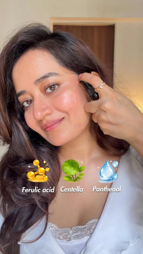 Instagram post by @bhavikamotwani for Deconstruct. Caption reads: [...] 10% Brightening Vitamin C Serum by....